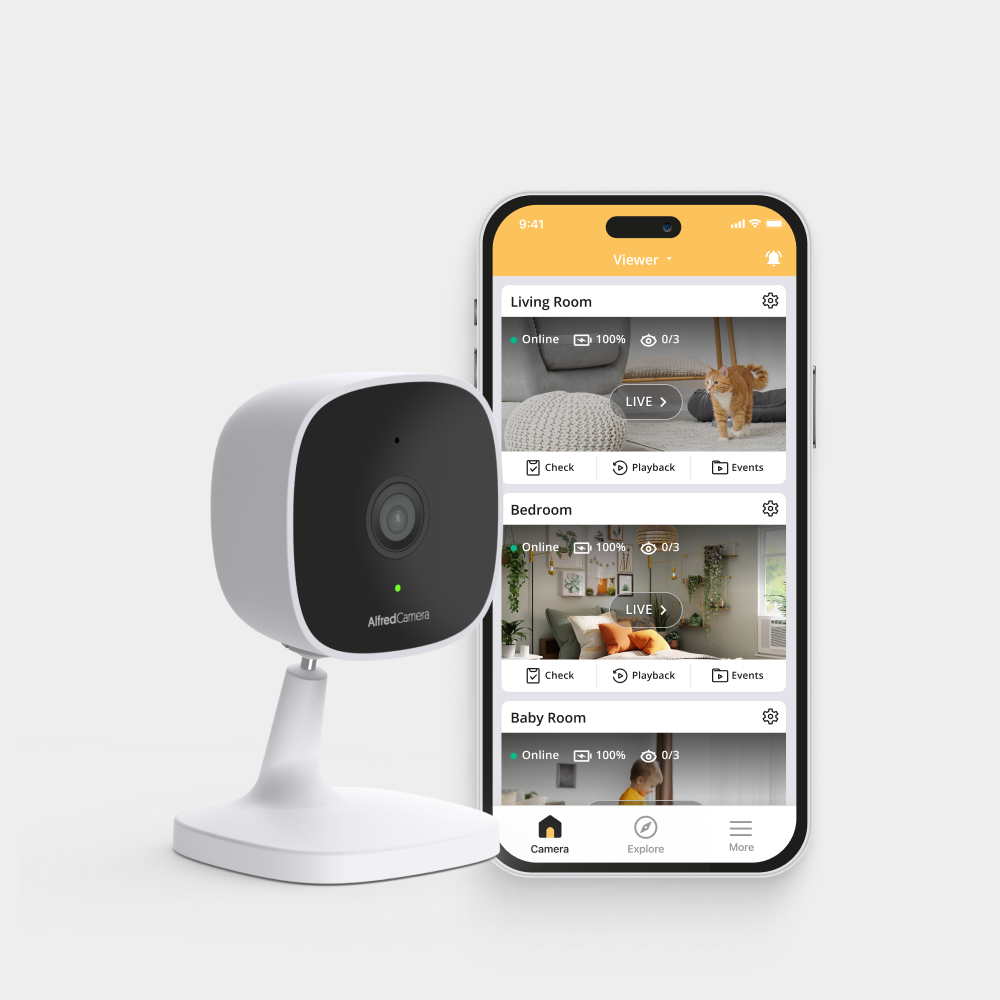 [3-Pack] AlfredCam - Indoor Security Camera