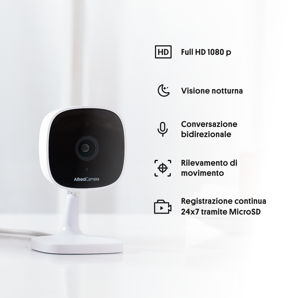 [2-Pack] AlfredCam - Indoor Security Camera